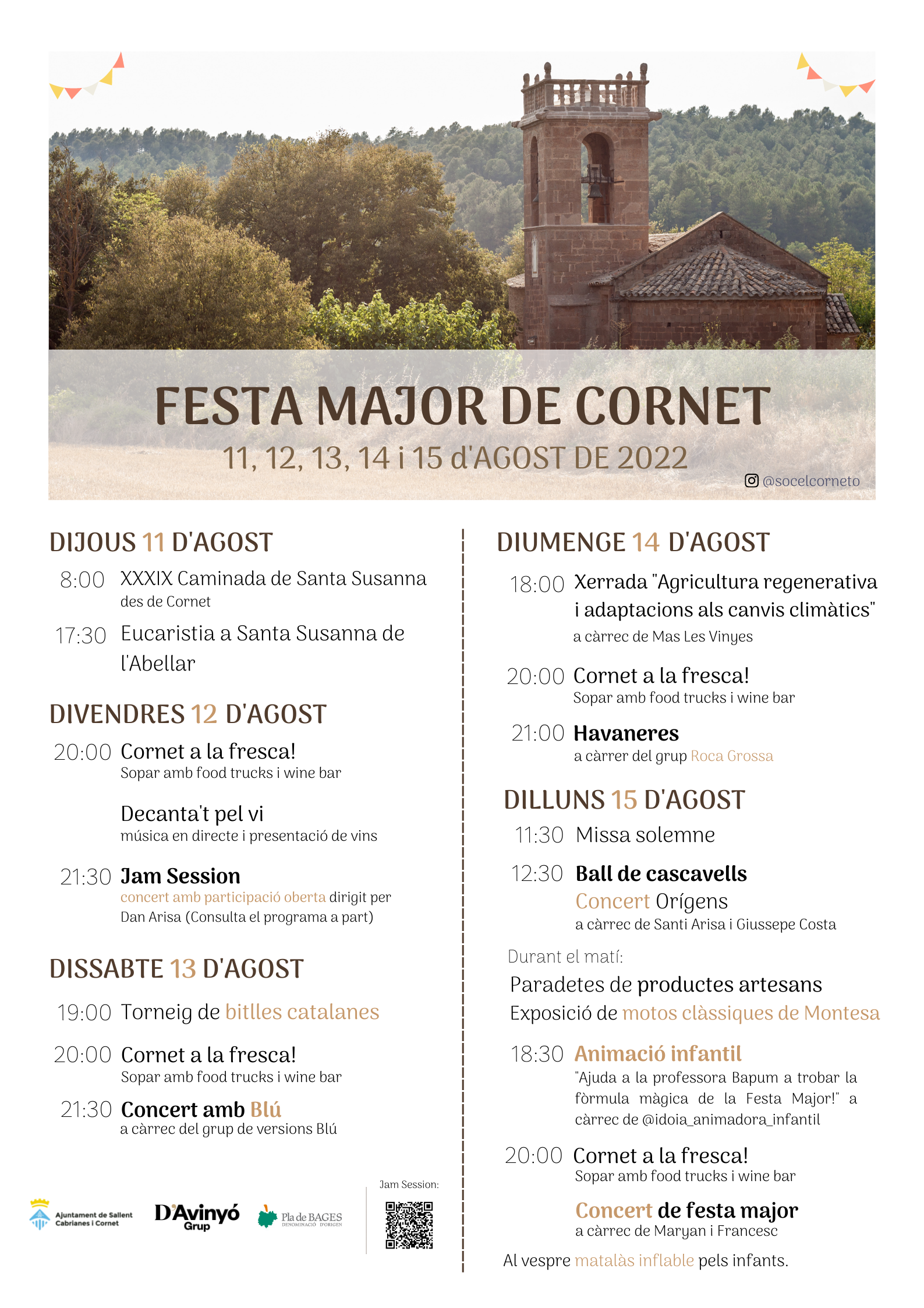 Festa Major de Cornet, de l'11 al 15 d'agost