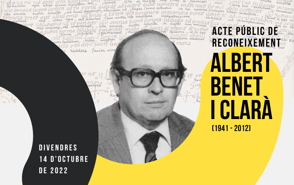 Acte públic de reconeixement a Albert Benet i Clarà