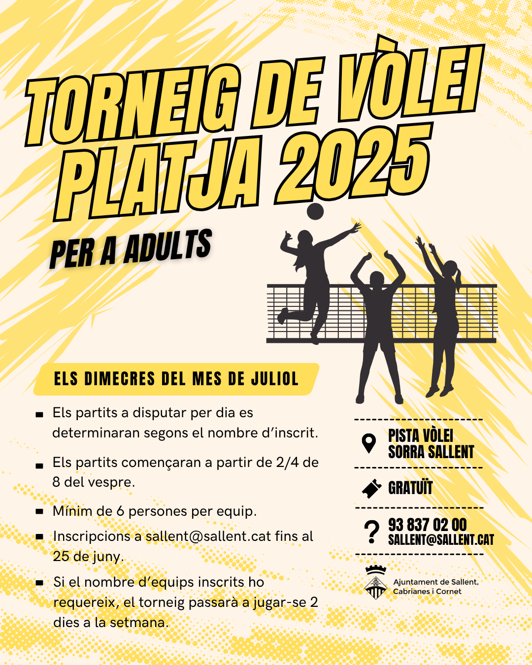 Sallent obre les inscripcions pel Torneig de vòlei platja per a persones adultes