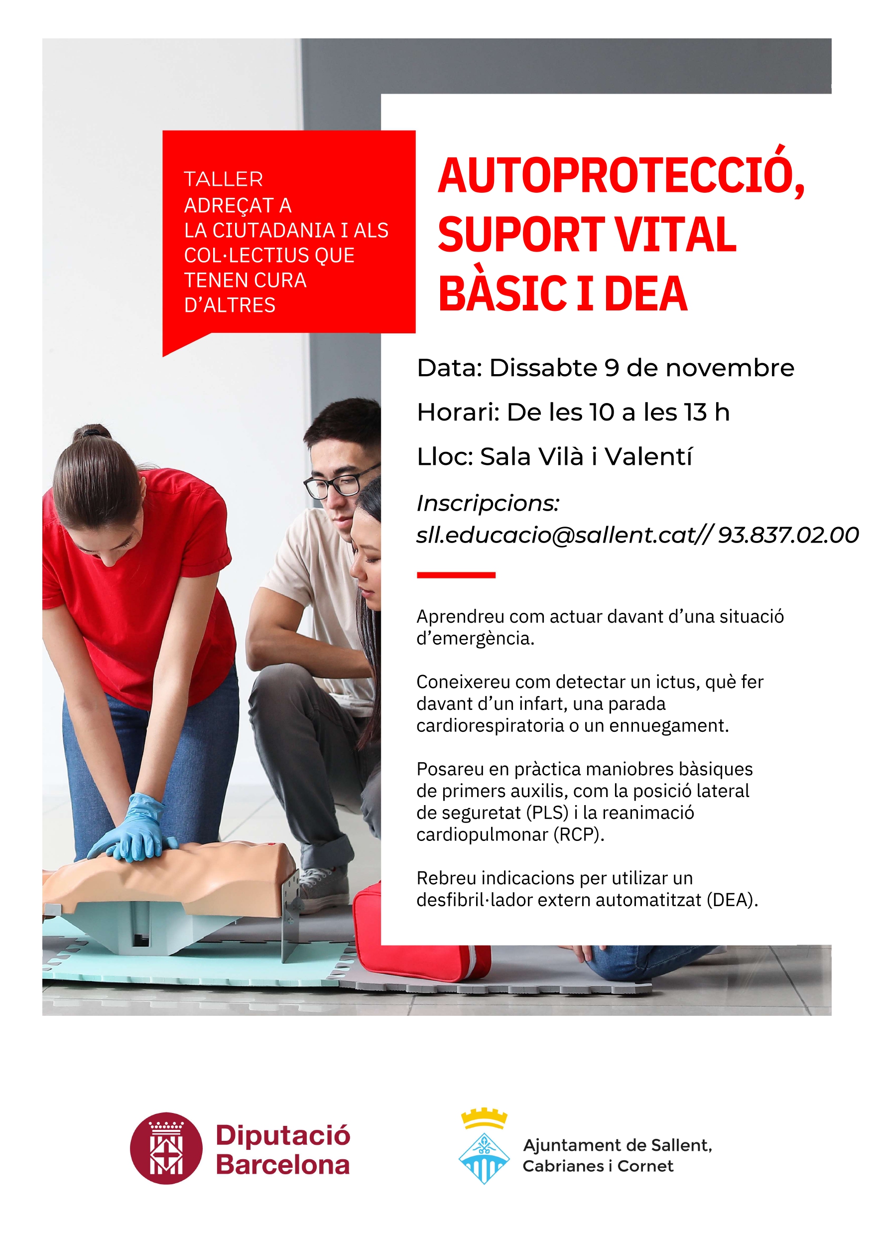 Taller d'autoprotecció, suport vital bàsic i DEA