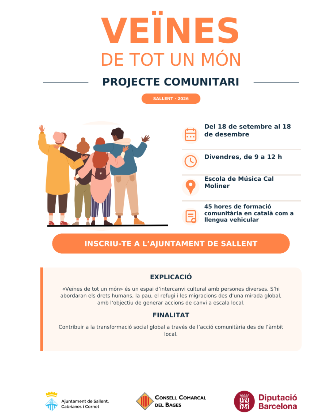 "Veïnes de tot un m&oacute;n": un espai per compartir, aprendre i construir comunitat a Sallent