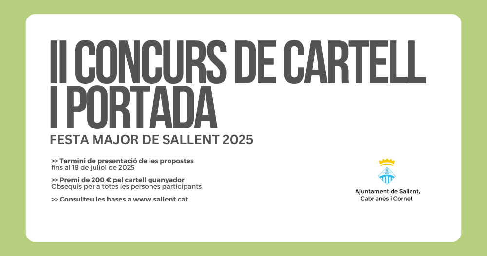 Participa en el II Concurs de cartell i portada de la Festa Major de Sallent