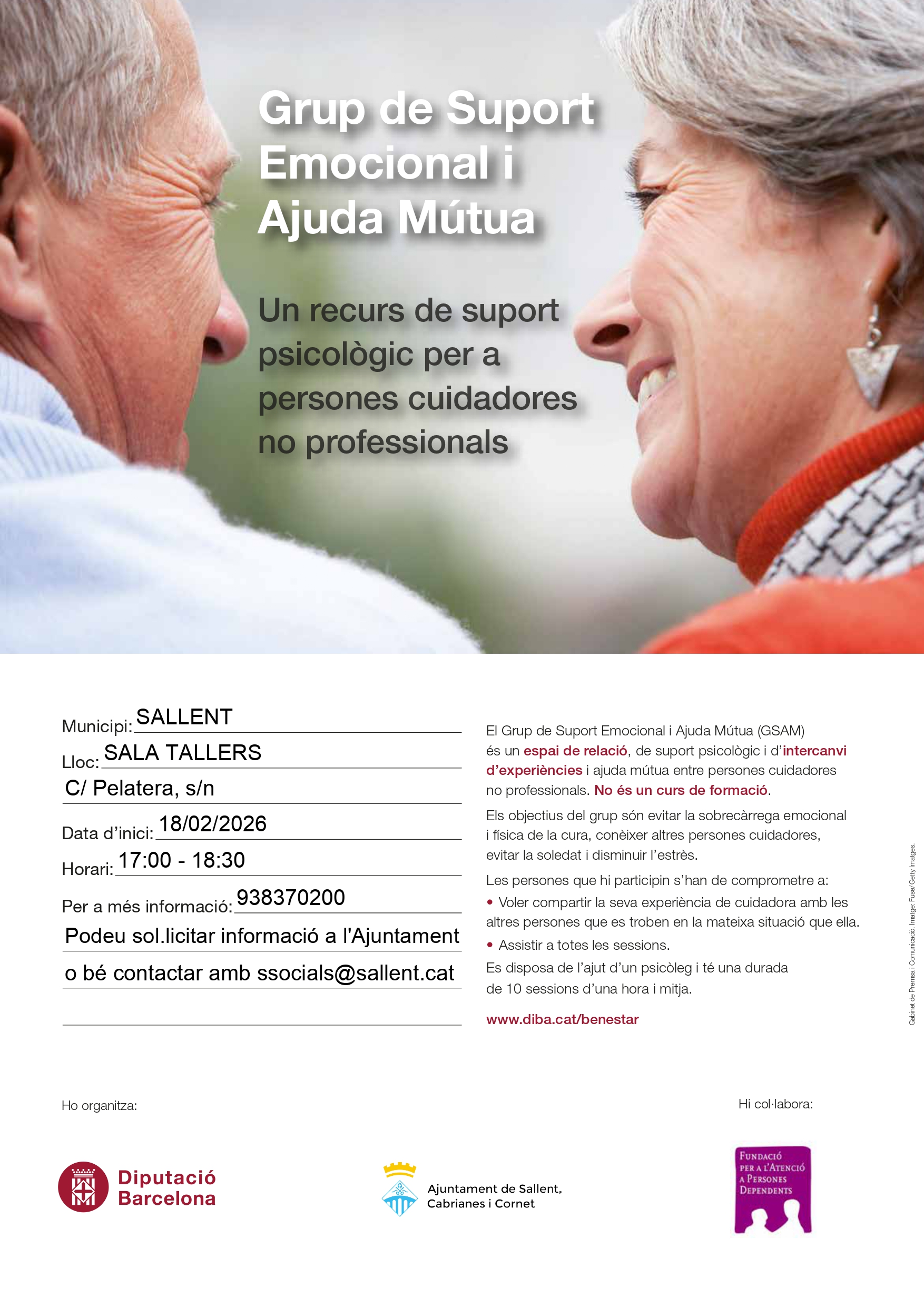 El GSAM inicia una nova edici&oacute; adre&ccedil;ada a persones cuidadores no professionals