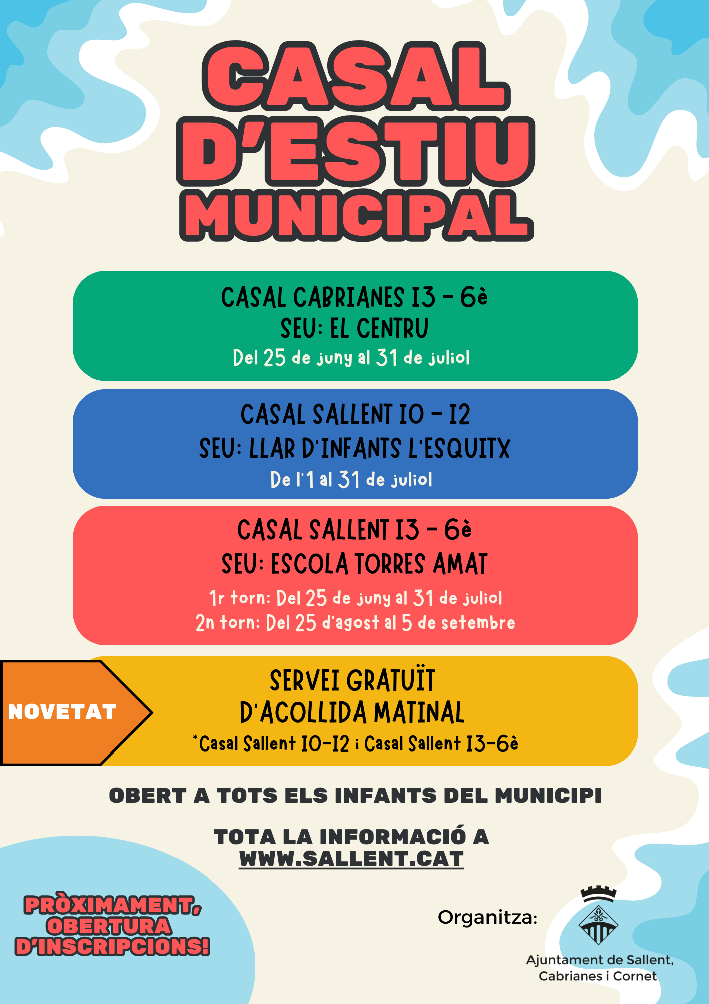 L'Ajuntament organitza una nova edició del Casal d'Estiu de Sallent
