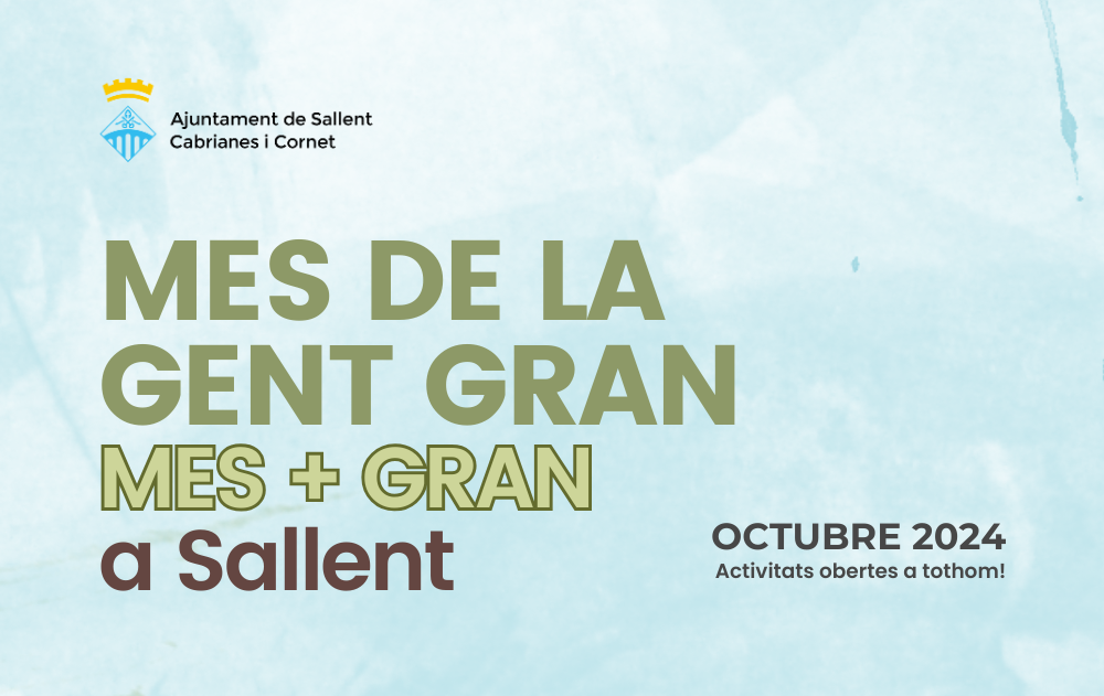 Sallent celebra el Mes de la Gent Gran amb  activitats durant tot el mes d'octubre